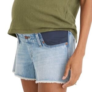 Madewell Light Blue Denim Maternity Shorts
